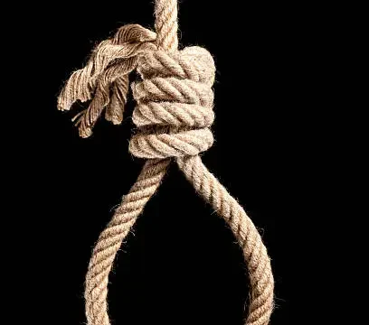 Noose rope isolated on a black background