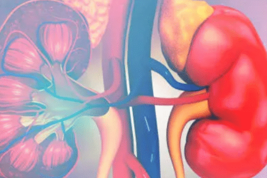 picture of one damage kidney and one good kidney