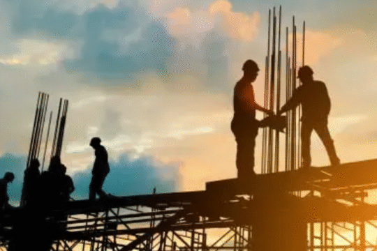 people are making a home together in the evening time .