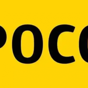 Poco logo on a bright yellow background symbolizing the brand’s identity.