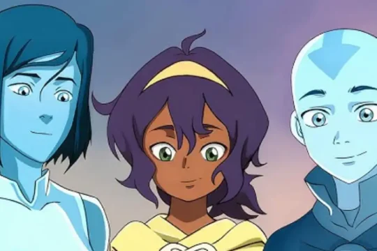 Avatar: Seven Havens fan art with Aang, Korra, and an original character.