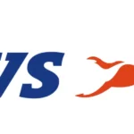 The TVS logo in blue text next to a leaping orange horse emblem.