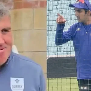 Split image featuring a Graham Thorpe on the left, and Gautam Gambhir on the right.