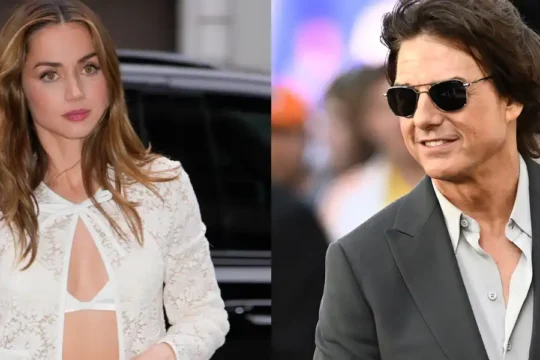 Split image of Ana de Armas and Tom Cruise.