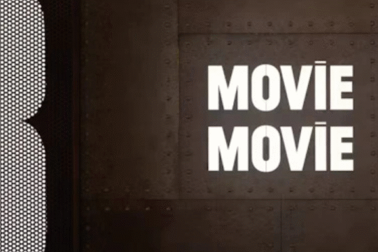 Vintage movie countdown showing number three