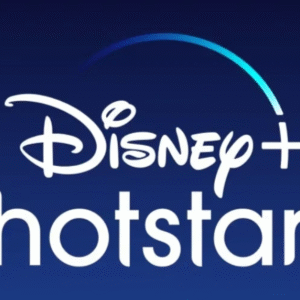 Disney+ Hotstar official logo on a dark blue gradient background