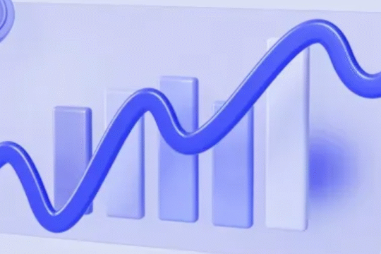 A picture showing an stock market growing.