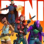 Fortnite characters, including Doctor Strange, posing in a promotional image.