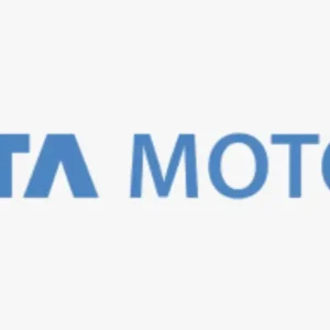 The blue logo of the Indian multinational automobile company, Tata Motors.