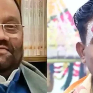 A side-by-side image of former Bihar MLA Bima Bharti's husband Awadhesh Mandal and her son Sagar Kumar.