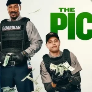 The poster for the film "The Pickup," showing actors Keke Palmer, Eddie Murphy, and Pete Davidson.